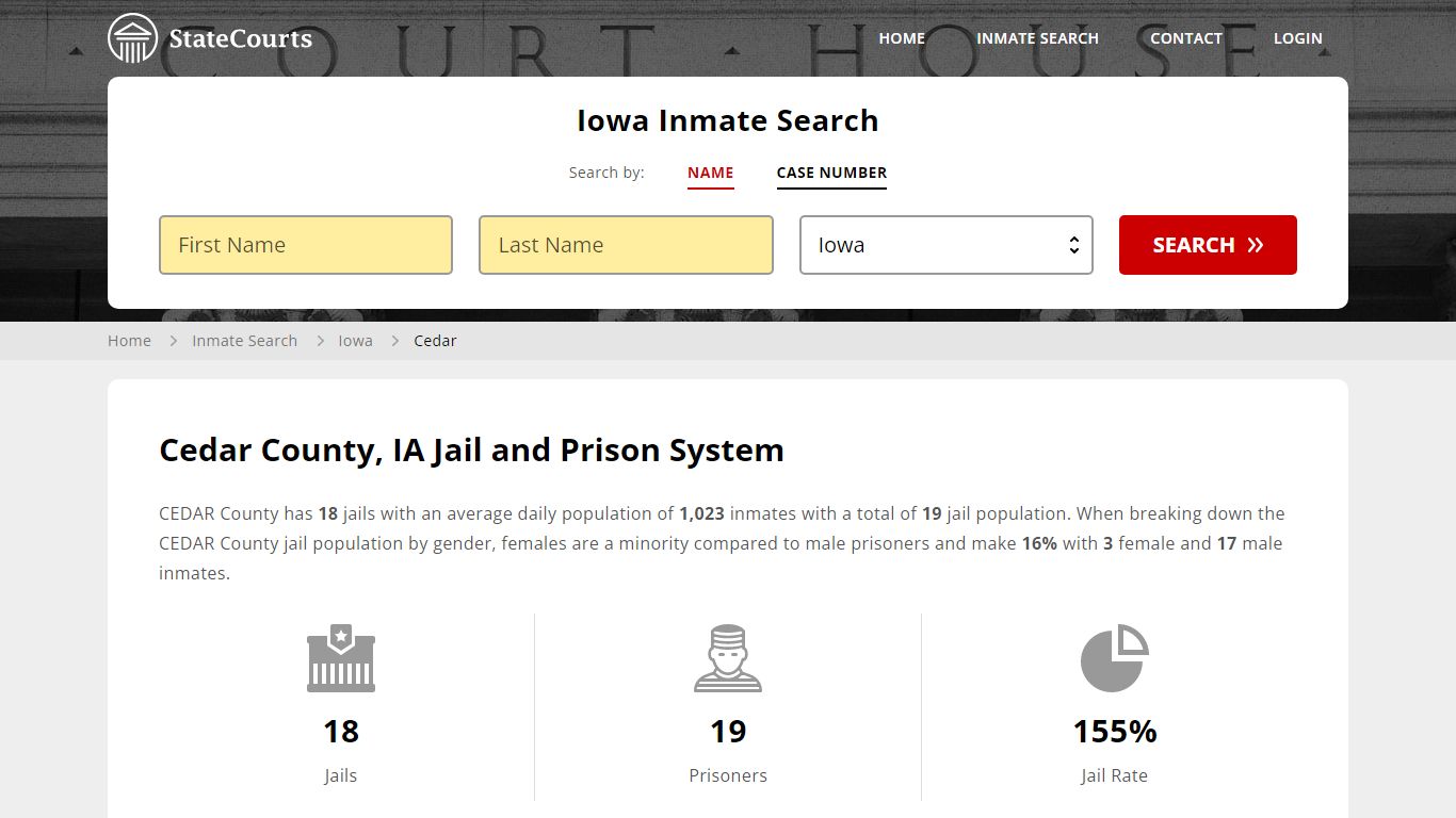 Cedar County, IA Inmate Search - StateCourts